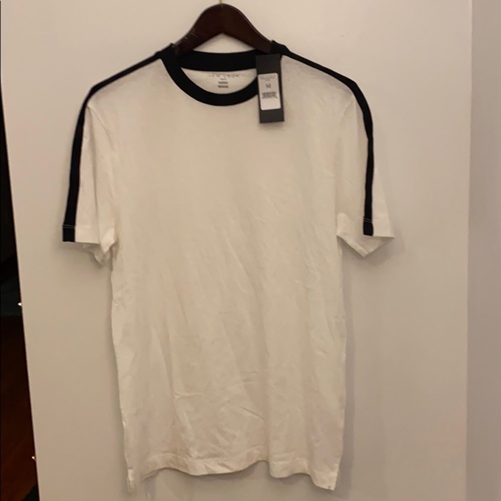 NWT New Look Mens Basic Ringer Tee